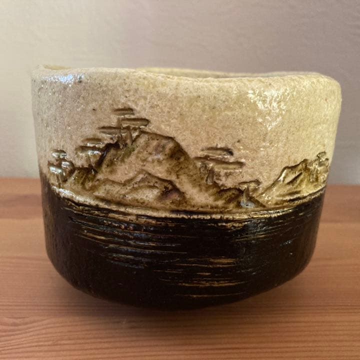 桂窯 光悦不二写 御題茶碗