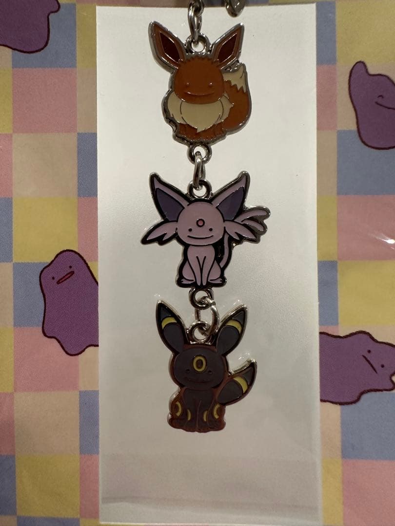 へんしん！メタモン　3連キーホルダー イーブイ・エーフィ・ブラッキー