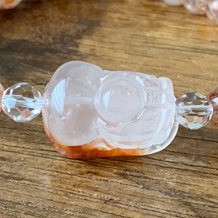 セリサイトインクォーツ貔貅＆マイカサンストーンブレスレット