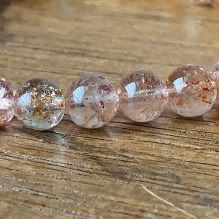 セリサイトインクォーツ貔貅＆マイカサンストーンブレスレット