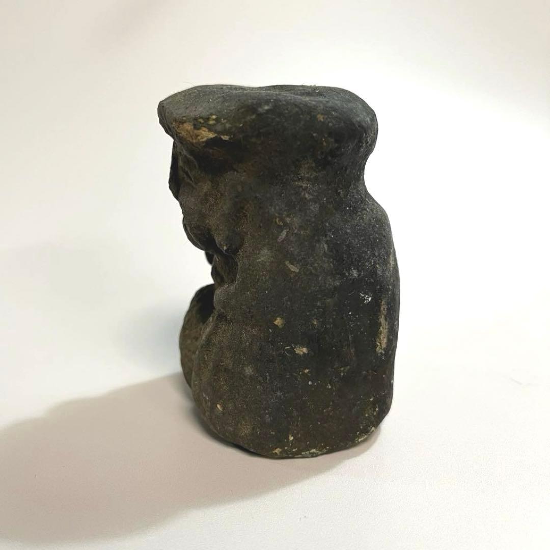骨董　石彫　小さな大黒天　大黒様　石像　縁起物　民衆仏　田の神様　民芸　民間信仰