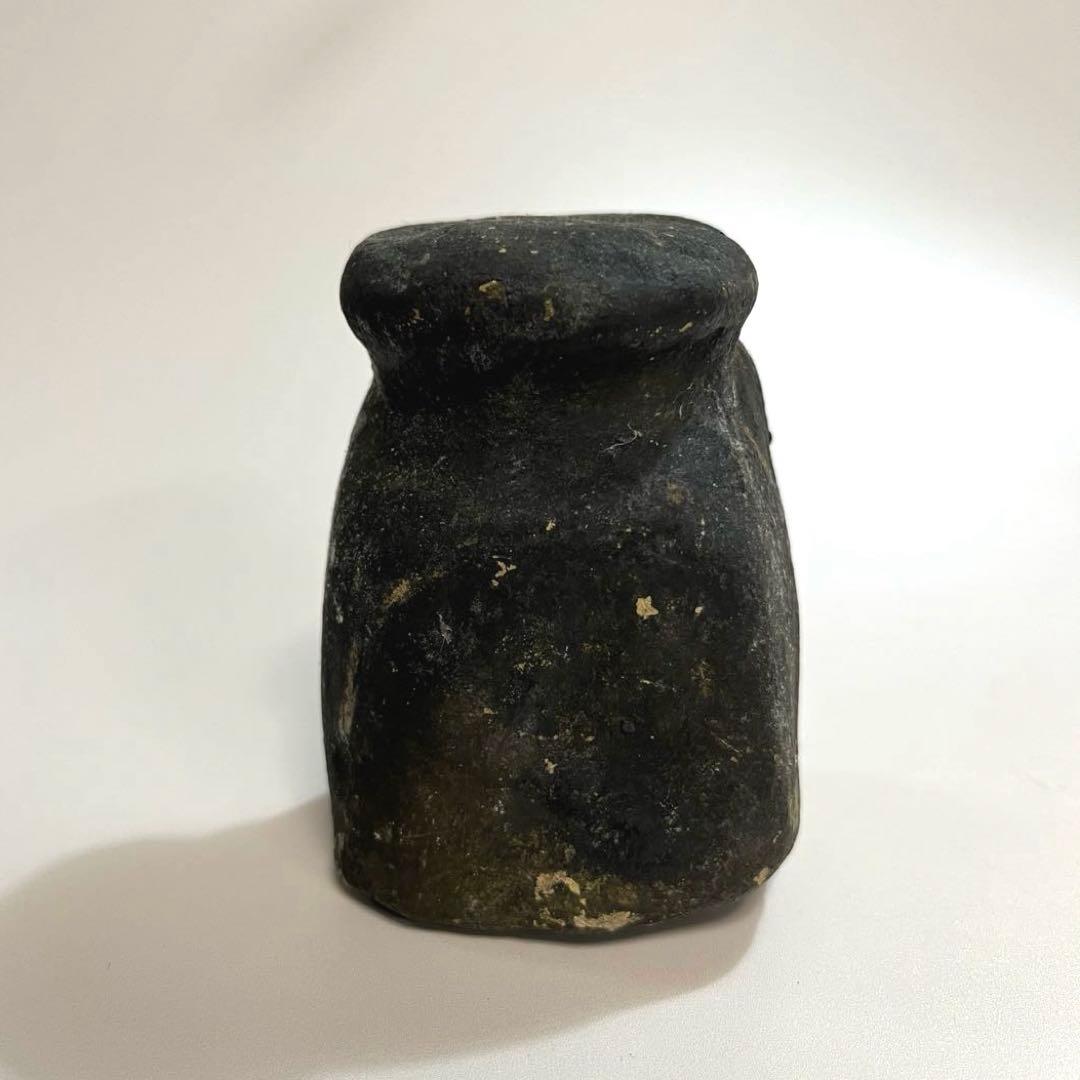 骨董　石彫　小さな大黒天　大黒様　石像　縁起物　民衆仏　田の神様　民芸　民間信仰