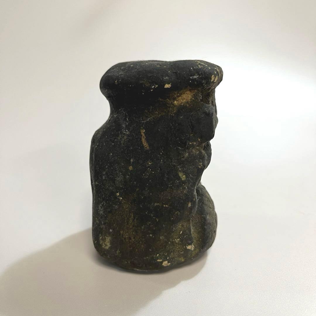 骨董　石彫　小さな大黒天　大黒様　石像　縁起物　民衆仏　田の神様　民芸　民間信仰