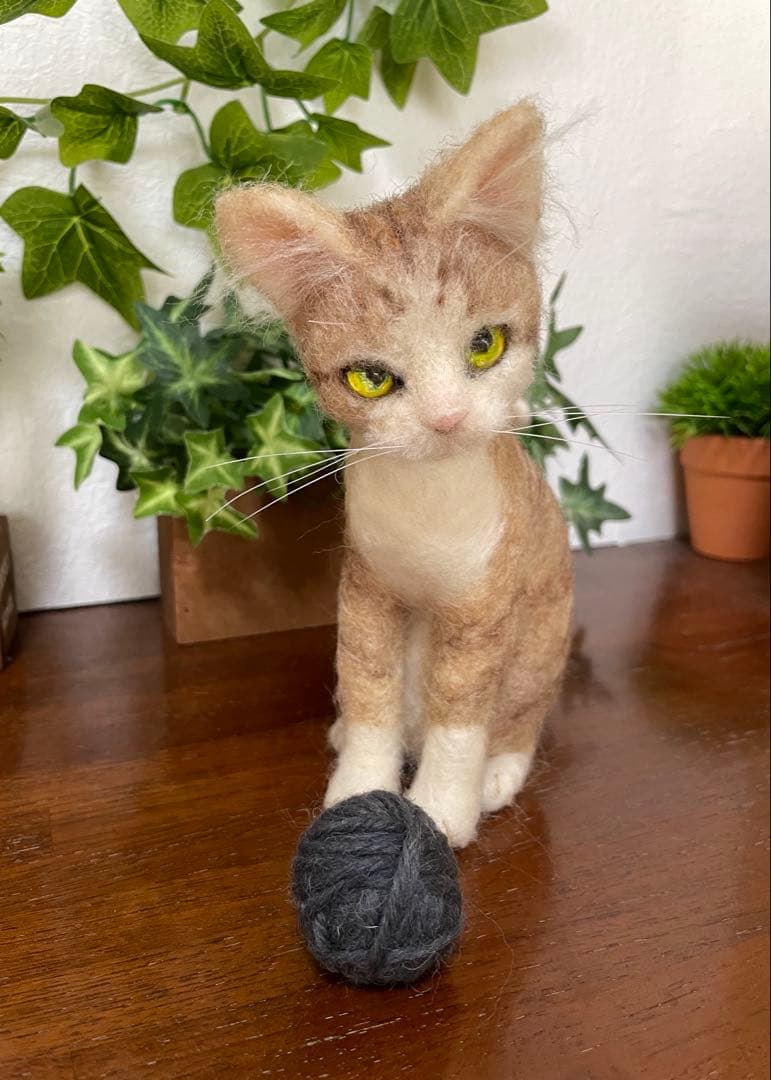 羊毛フェルト 茶トラ猫