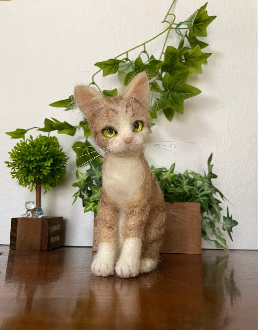 羊毛フェルト 茶トラ猫