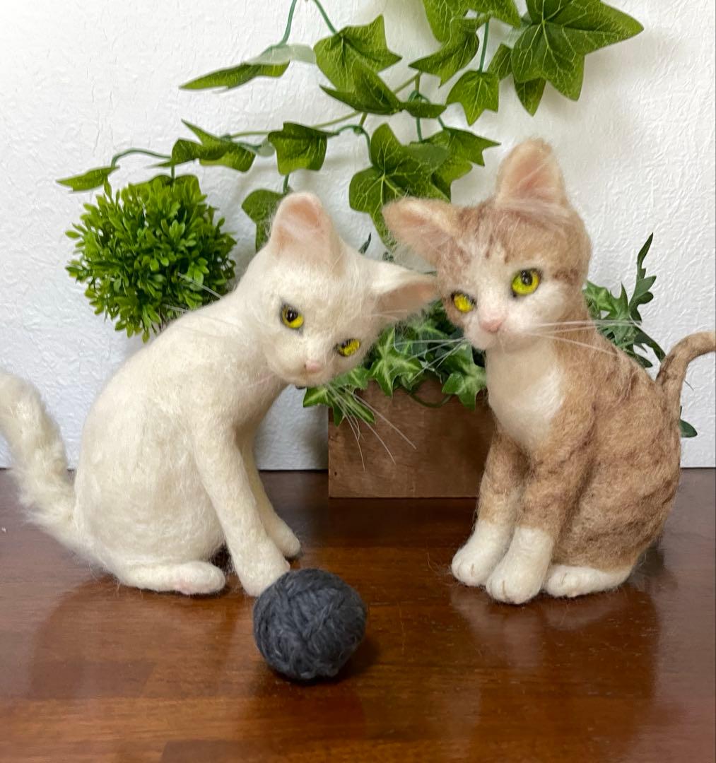 羊毛フェルト 茶トラ猫