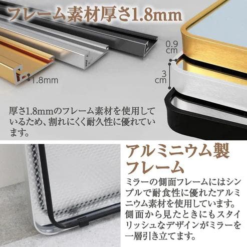 強化ガラス スタンドミラー 160×50cm 壁掛け2WAY シルバー（新品）