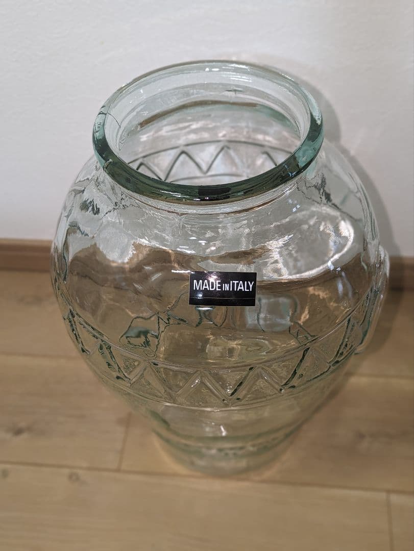 イタリア製 花瓶　ガラスアート 花瓶花器　ヴィンテージ 特大サイズ　インテリア