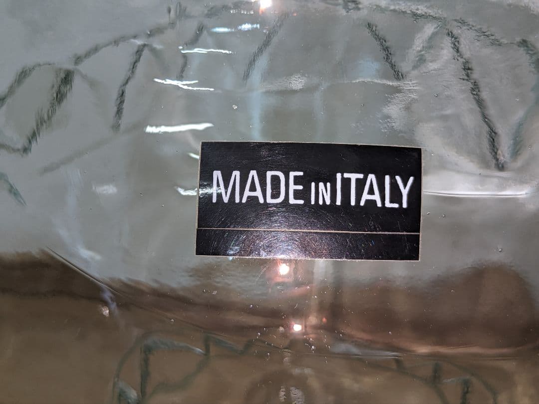 イタリア製 花瓶　ガラスアート 花瓶花器　ヴィンテージ 特大サイズ　インテリア