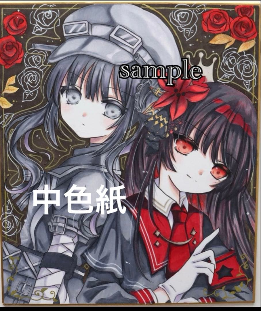 イラストオーダー 色紙 原画 オーダーメイド