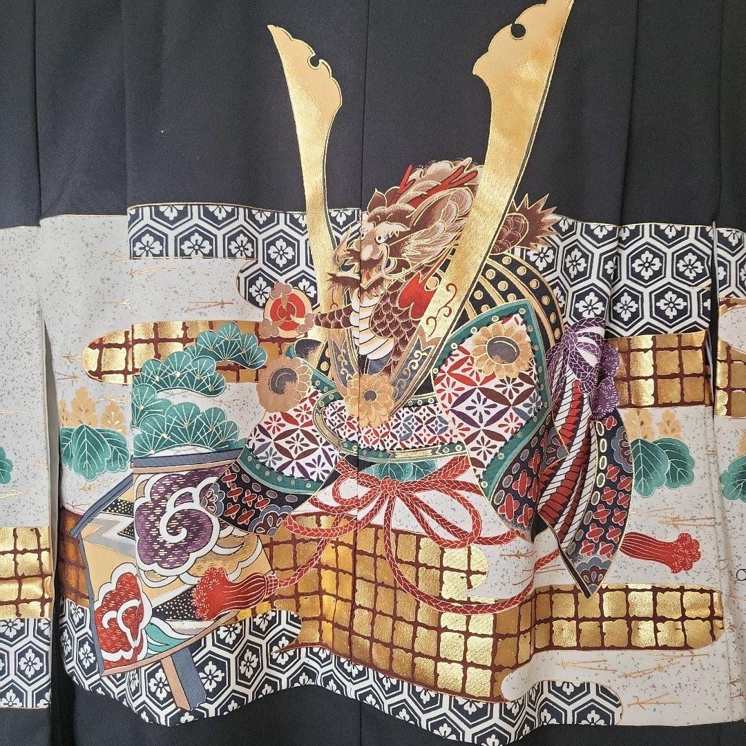 七五三用　5歳　袴セット　美品　日本製　黒地着物