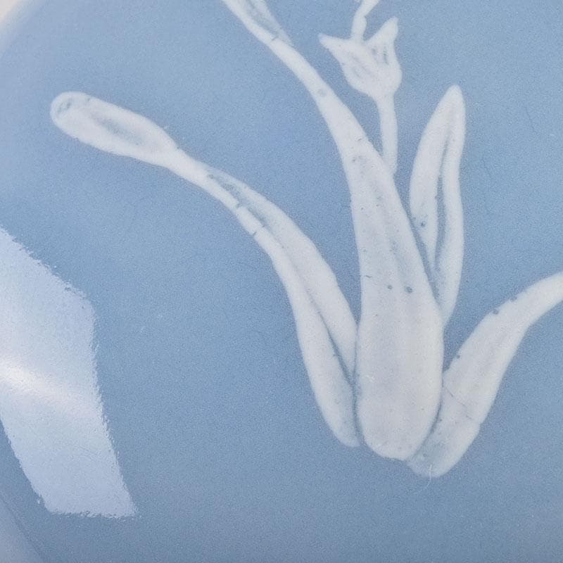 中国　上海西冷印社　花文　景徳鎮製款　光明朱砂印泥　肉池　U　R9153