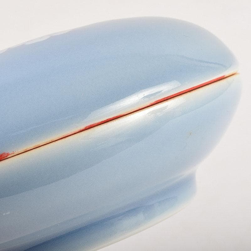 中国　上海西冷印社　花文　景徳鎮製款　光明朱砂印泥　肉池　U　R9153