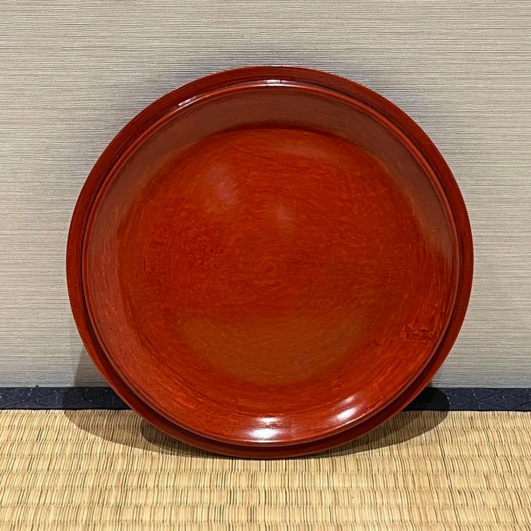 後藤塗 赤塗 彫板飯櫃 共箱 木製漆器 飯器 茶懐石道具