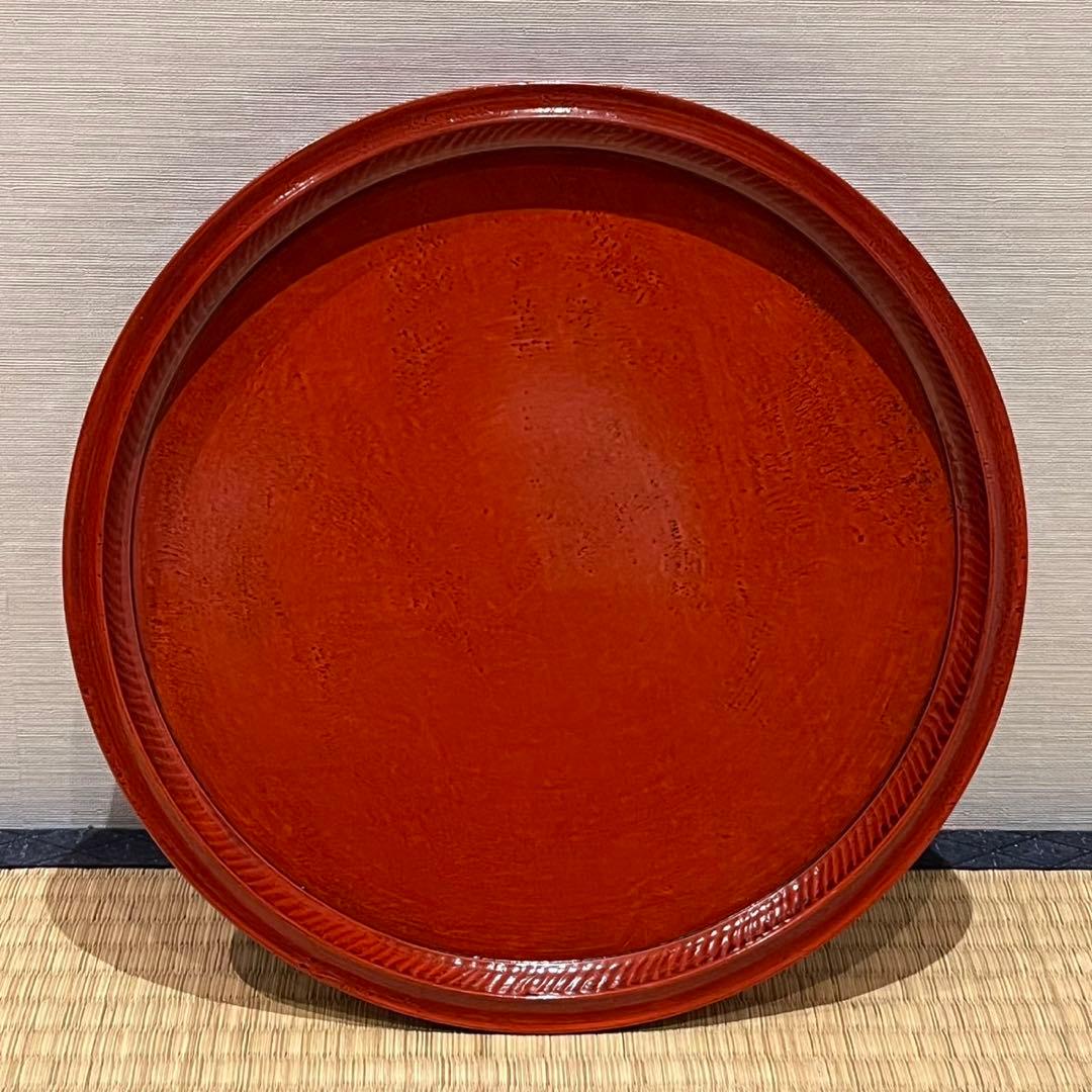 後藤塗 赤塗 彫板飯櫃 共箱 木製漆器 飯器 茶懐石道具