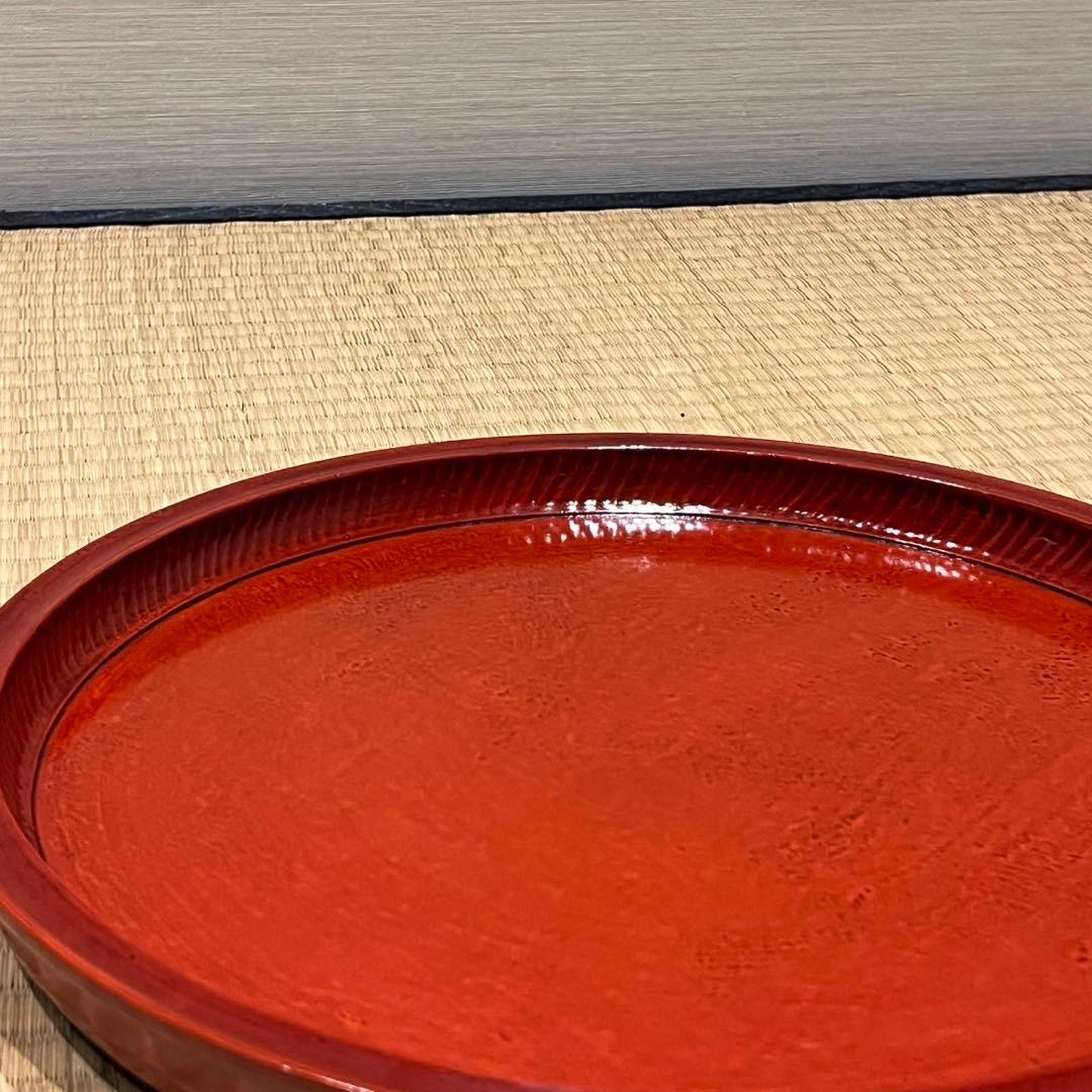 後藤塗 赤塗 彫板飯櫃 共箱 木製漆器 飯器 茶懐石道具