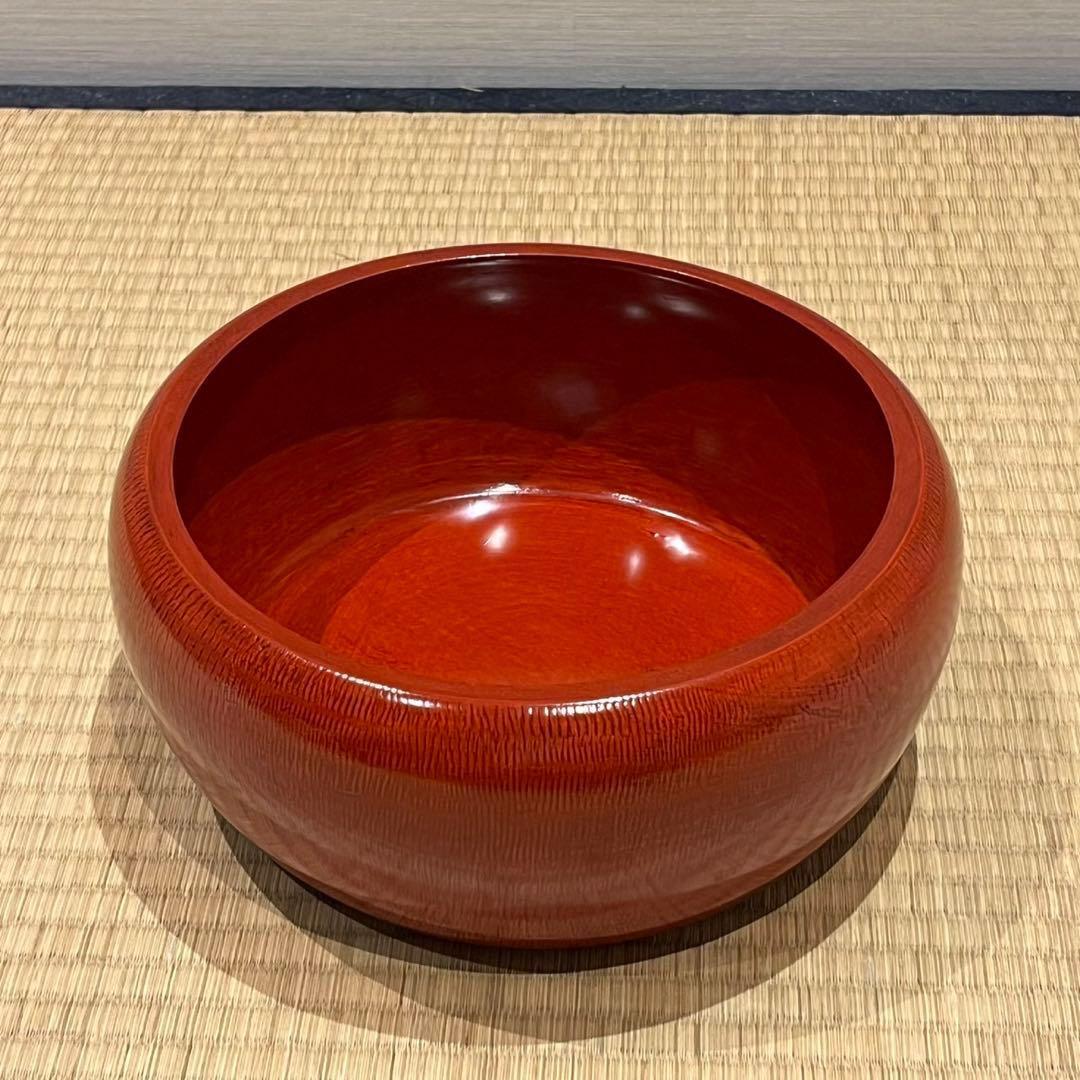 後藤塗 赤塗 彫板飯櫃 共箱 木製漆器 飯器 茶懐石道具