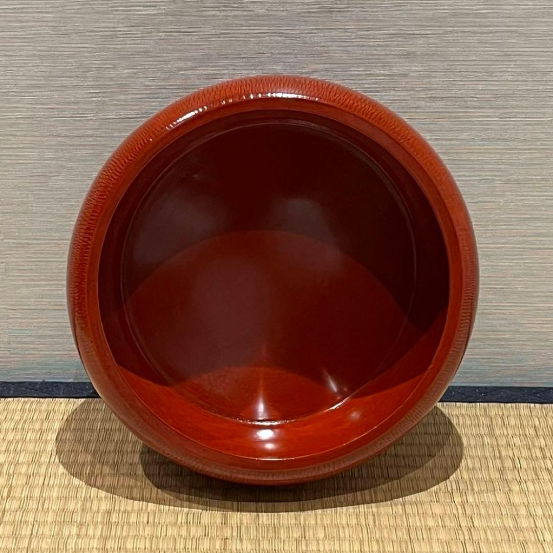 後藤塗 赤塗 彫板飯櫃 共箱 木製漆器 飯器 茶懐石道具