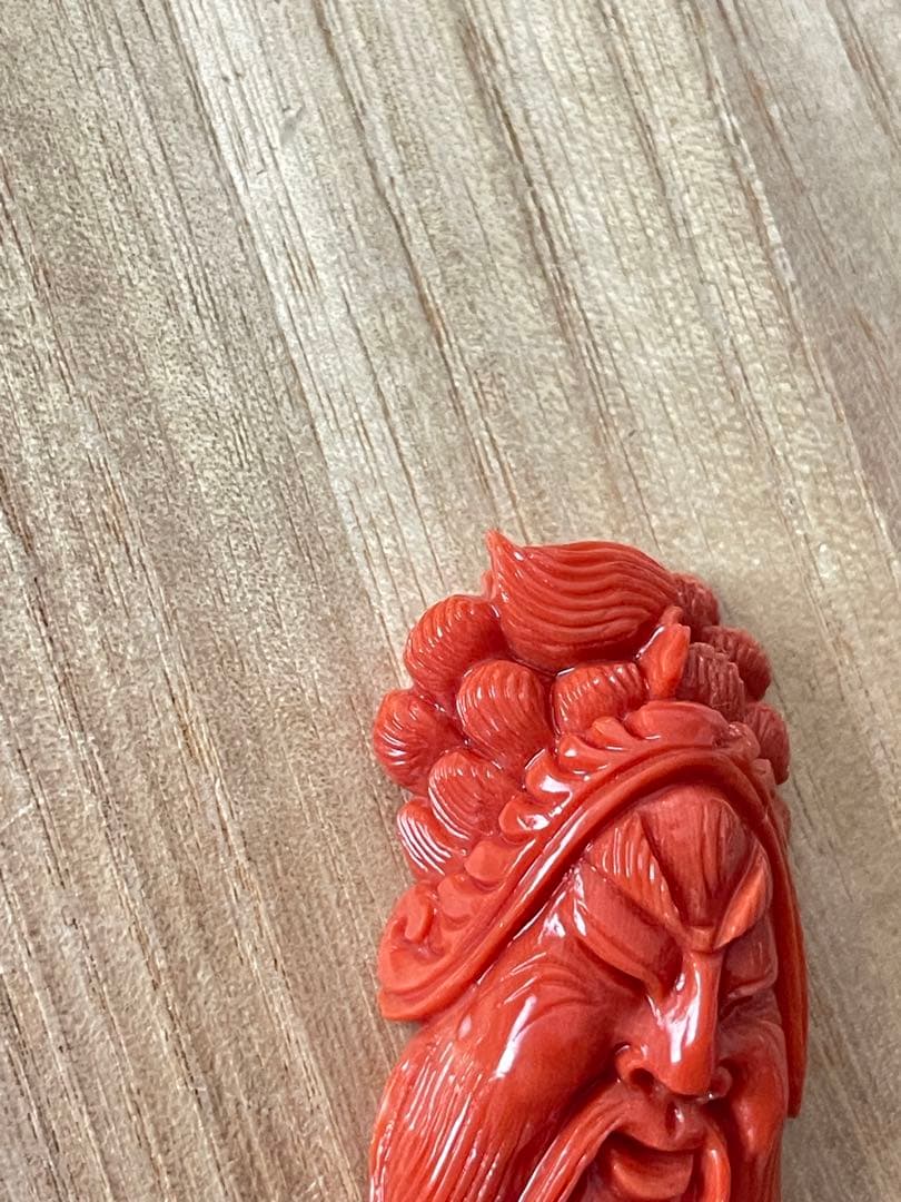 珊瑚、サンゴ、雕刻、ルース60mm、重约32g、160.3ct