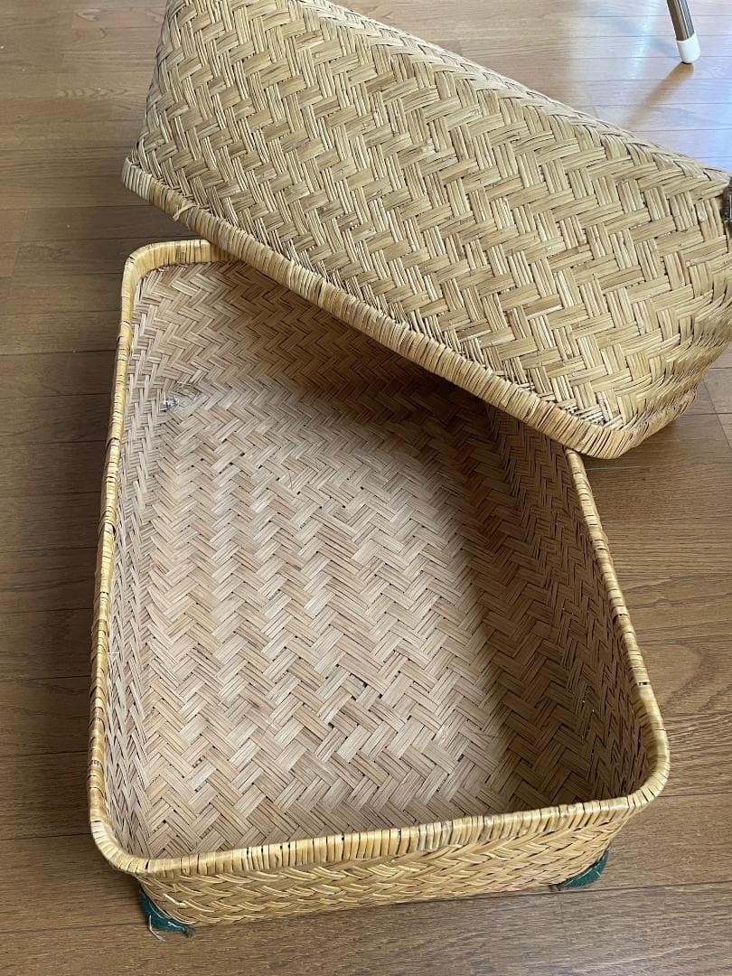 昭和レトロ　柳行李　アンティーク　古道具　つづら　やなぎこうり　カゴ　バスケット