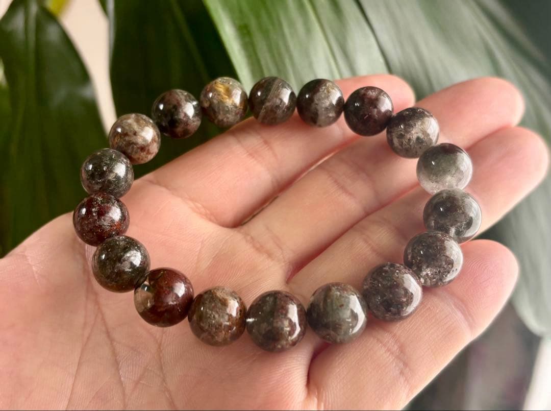 最高品質　成功と財運を象徴する大地の守護石　幻の龍鱗千層庭園水晶のブレス