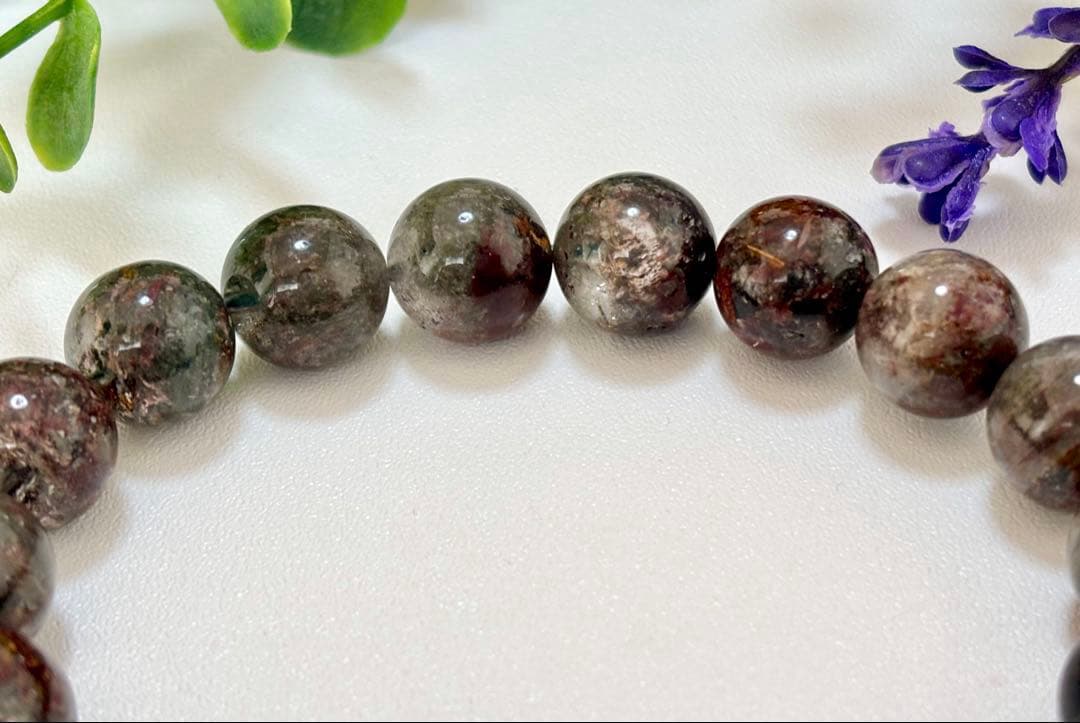 最高品質　成功と財運を象徴する大地の守護石　幻の龍鱗千層庭園水晶のブレス