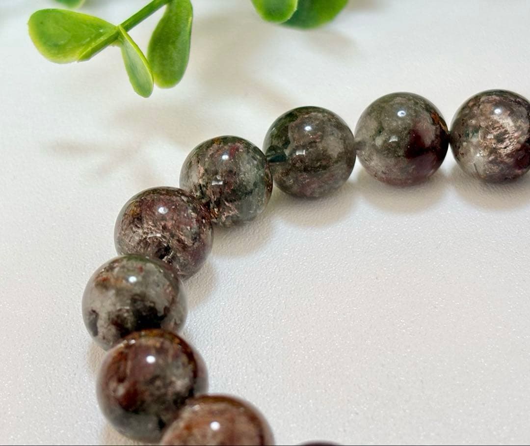 最高品質　成功と財運を象徴する大地の守護石　幻の龍鱗千層庭園水晶のブレス