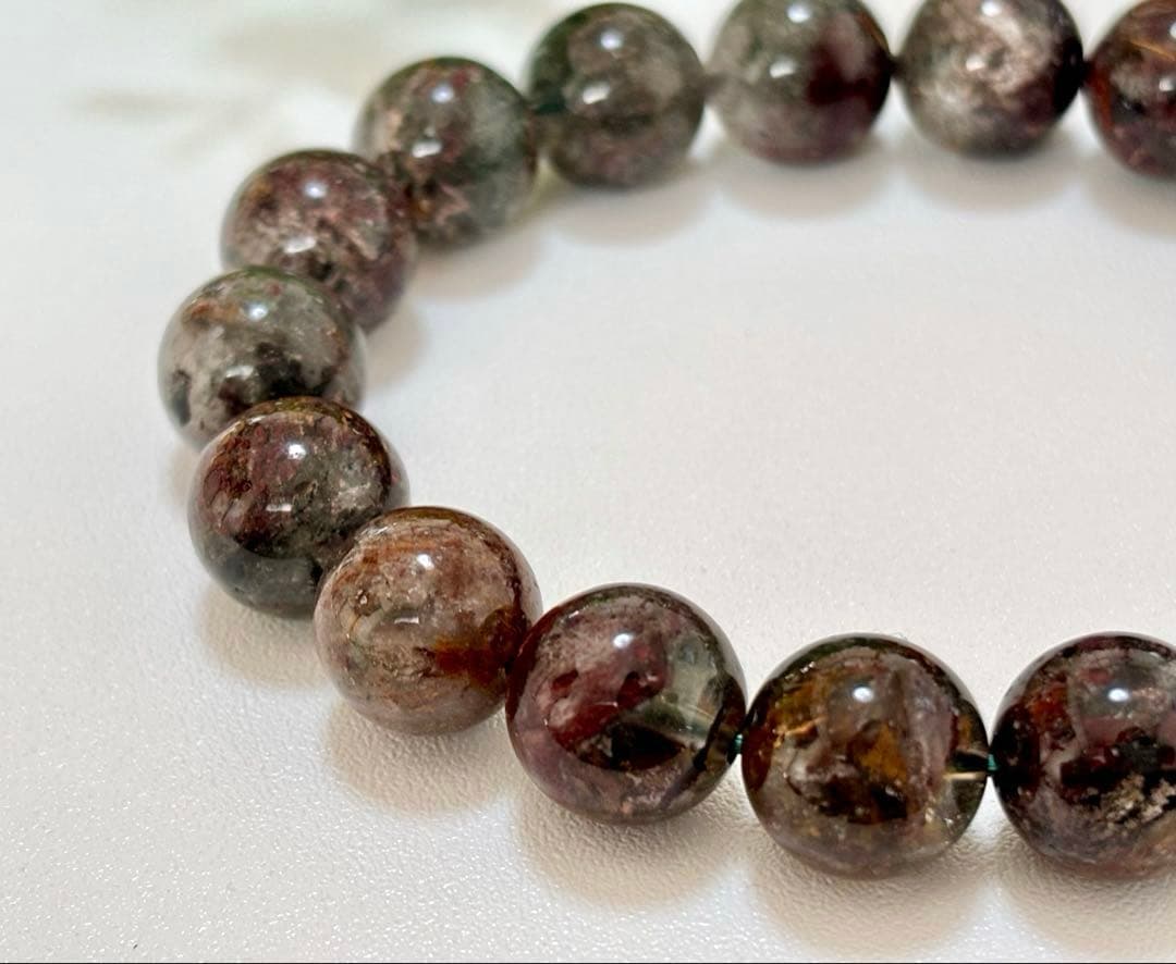 最高品質　成功と財運を象徴する大地の守護石　幻の龍鱗千層庭園水晶のブレス