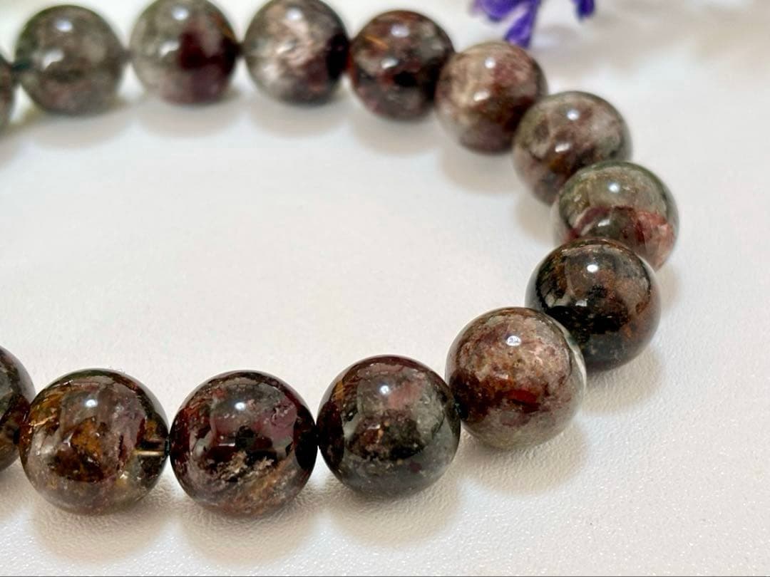 最高品質　成功と財運を象徴する大地の守護石　幻の龍鱗千層庭園水晶のブレス