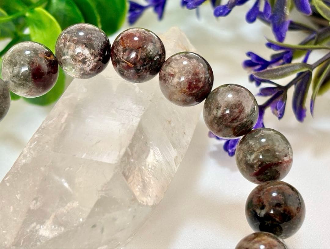 最高品質　成功と財運を象徴する大地の守護石　幻の龍鱗千層庭園水晶のブレス