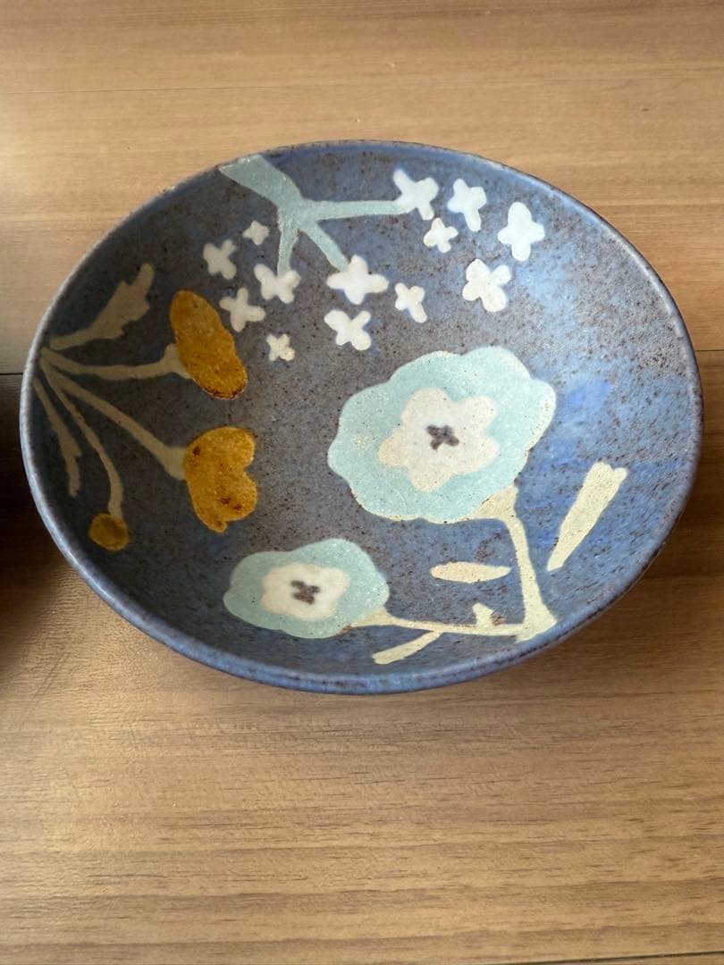 2枚セット　 沖澤真紀子　陶器　器　フラワーボール