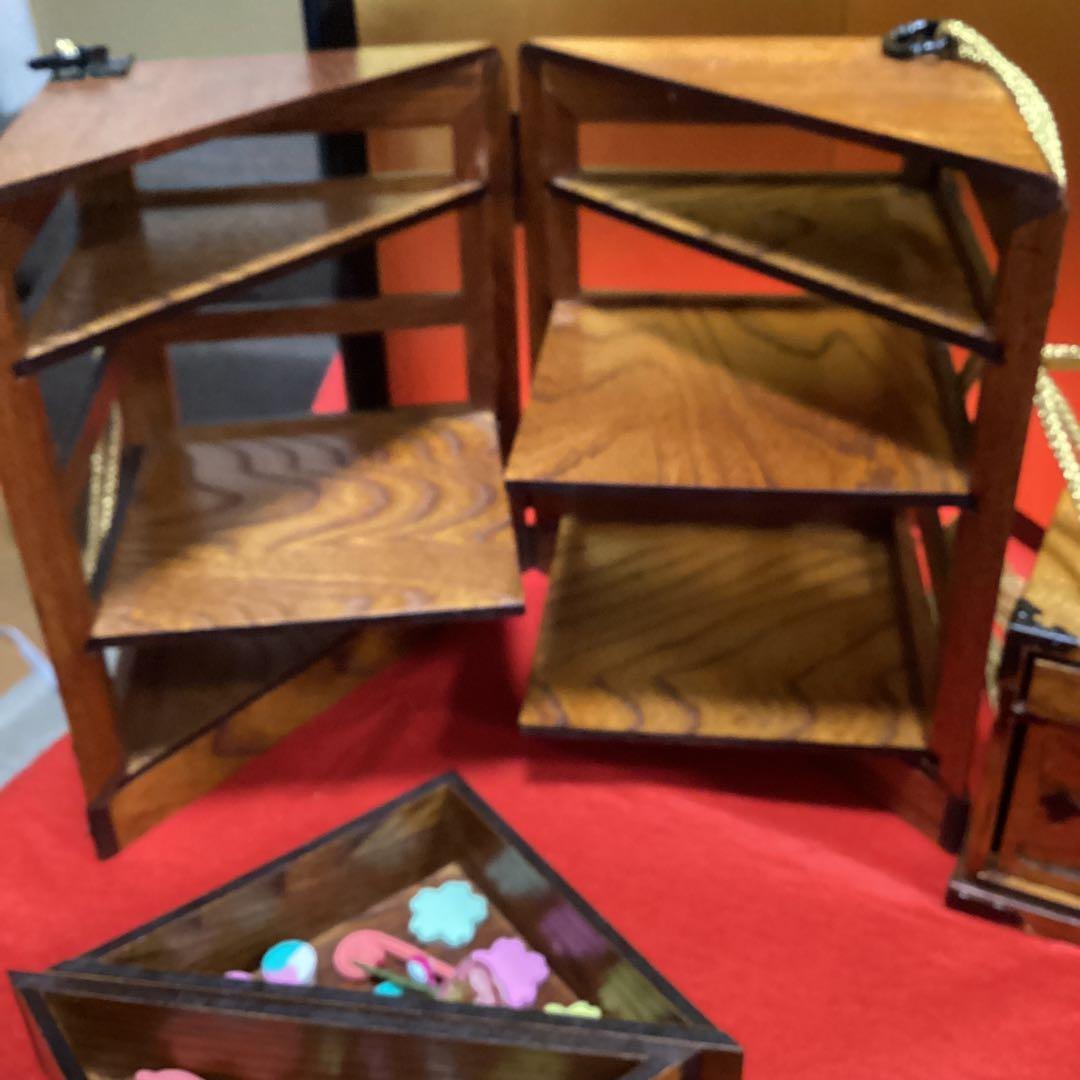 【雛蔵】雛道具　欅塗り　よく出来ています