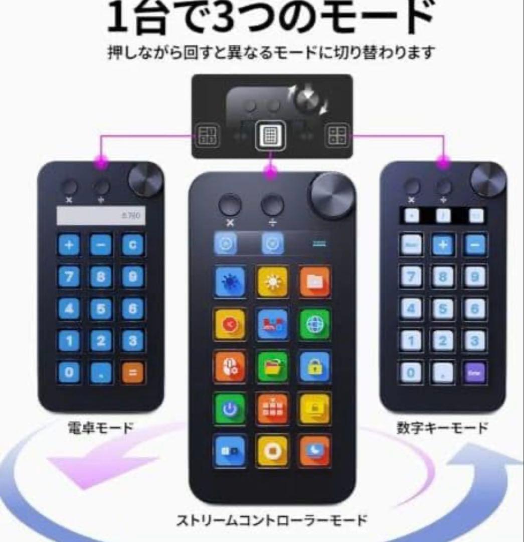 ストリームコントローラー 18 マクロキー ストリームドック ブラック