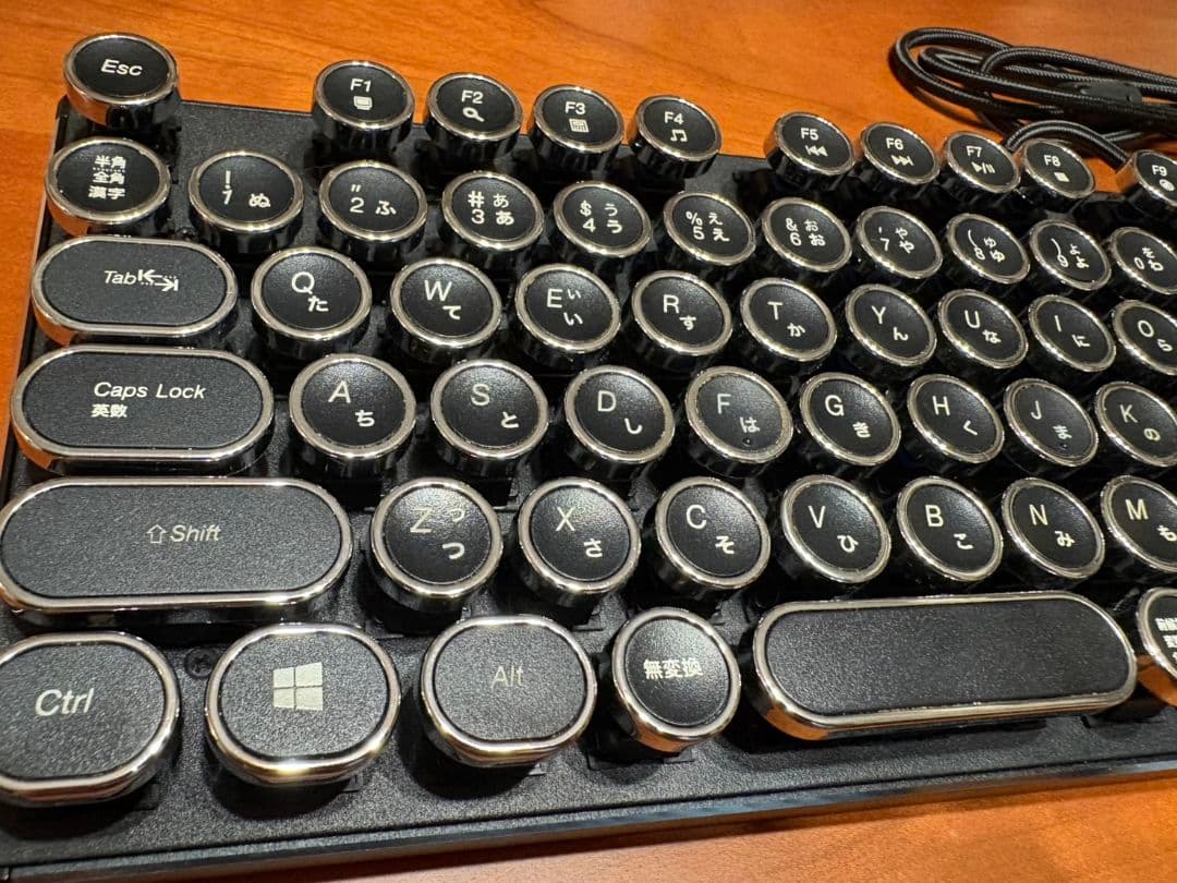 HKW タイプライター風メカニカルキーボード 青軸