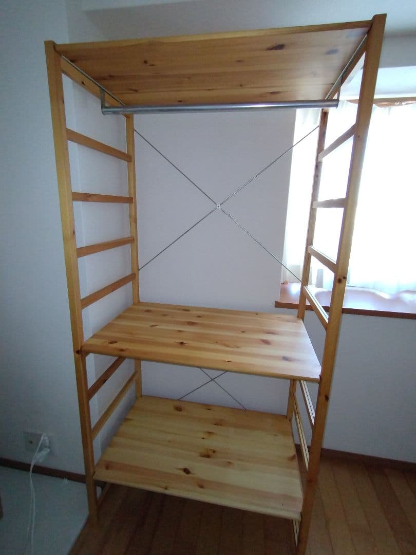 無印パイン材ユニットシェルフ・ワードローブ