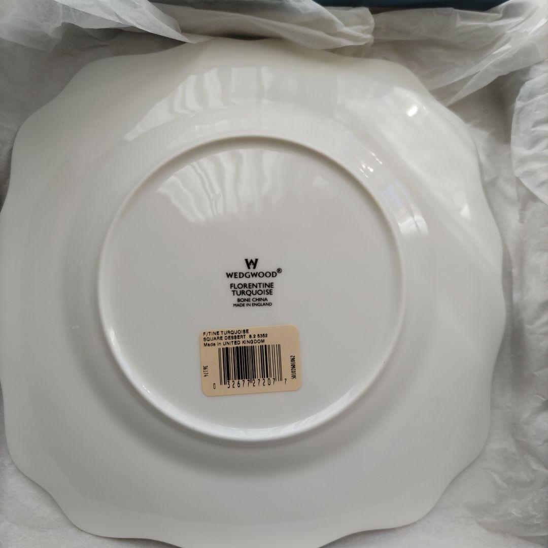 ウェッジウッド フロレンティーン ターコイズ デザートスクエアプレート