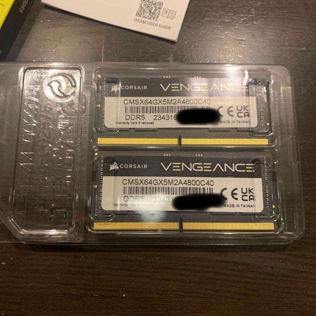 メモリー VENGEANCE DDR5 SODIMM 64GB(32GBx2)