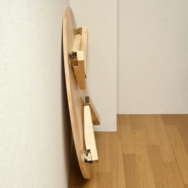 極美品☆木製 90cm 円形テーブル ちゃぶ台 円卓 ローテーブル　ラウンド