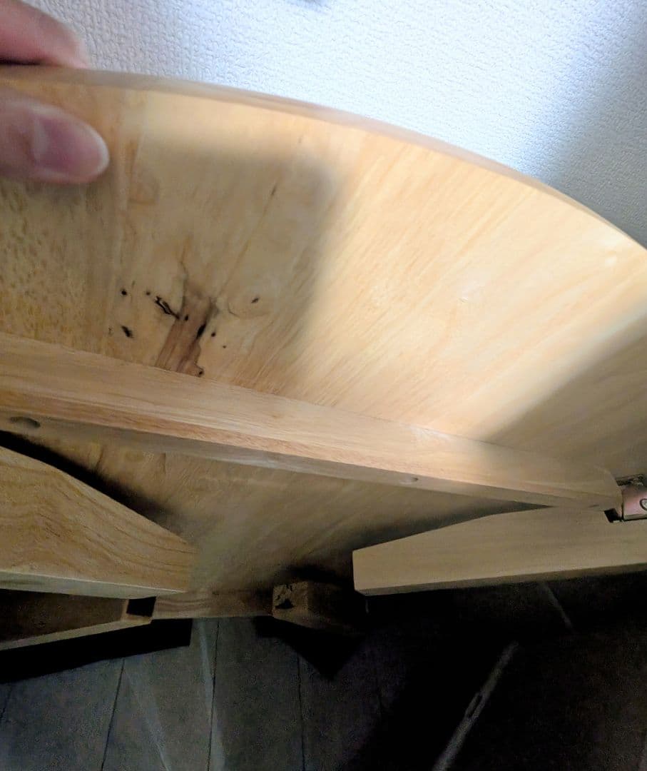 極美品☆木製 90cm 円形テーブル ちゃぶ台 円卓 ローテーブル　ラウンド