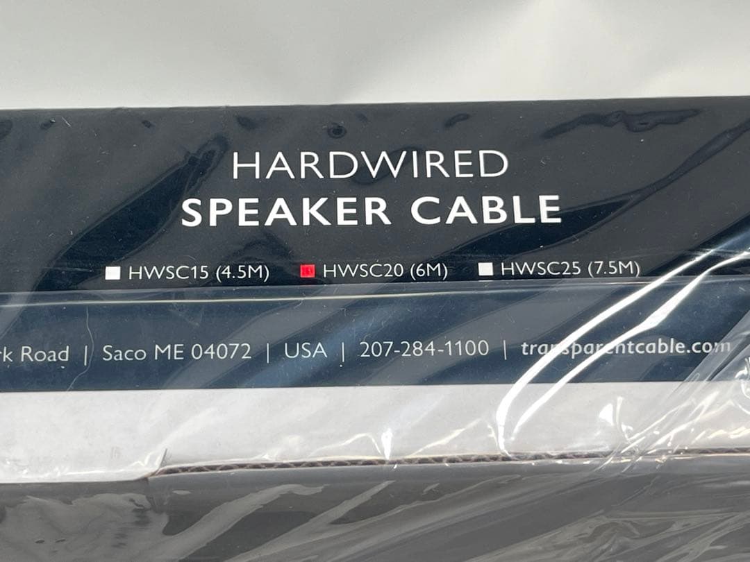 新品 TRANSPARENT スピーカーケーブル 6.0m HW-SC20