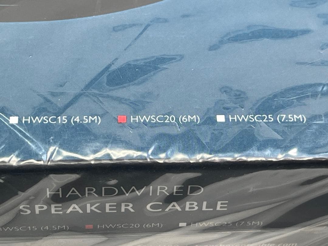 新品 TRANSPARENT スピーカーケーブル 6.0m HW-SC20