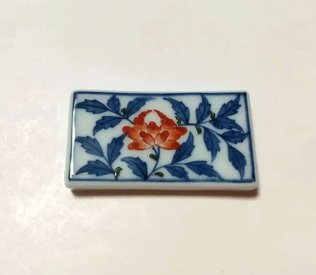 源右衛門窯 染錦 染付 絵柄違い 箸置き 5種類 5客組 未使用品