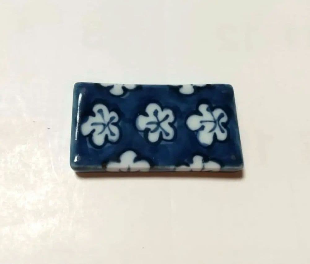 源右衛門窯 染錦 染付 絵柄違い 箸置き 5種類 5客組 未使用品