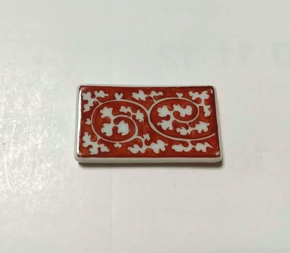 源右衛門窯 染錦 染付 絵柄違い 箸置き 5種類 5客組 未使用品