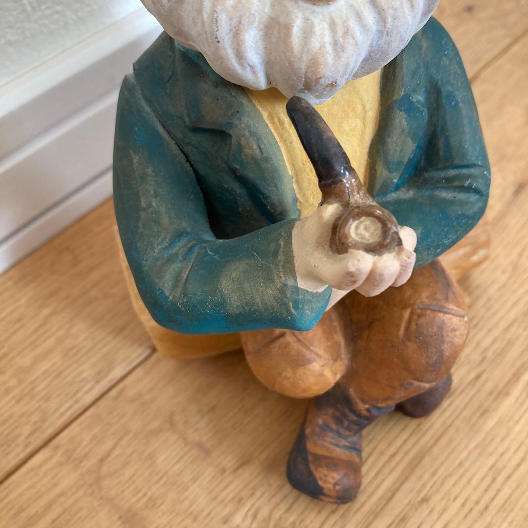 煙出し人形 パイプおじさん 香炉　お香立て　陶器製　置き物　ヴィンテージ
