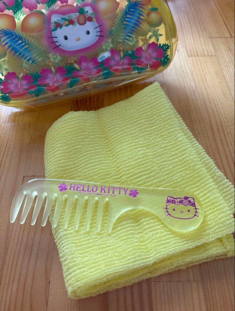 平成レトロ ハローキティ トロピカル ハイビスカス クリアポーチ 2001年レア