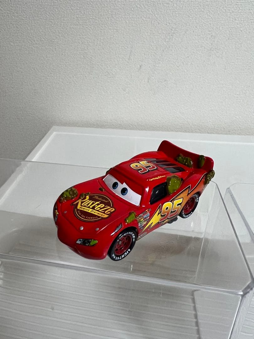カーズ、マテル、ライトニングマックイーン、ショベル、サボテン 、ミニカー