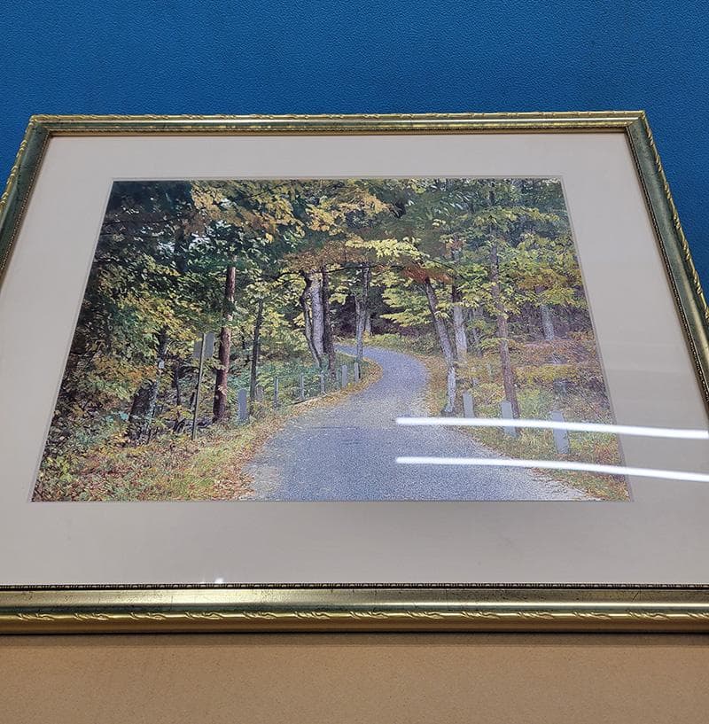 【絵画・複製品】日本画・秋の山道　JOA-247