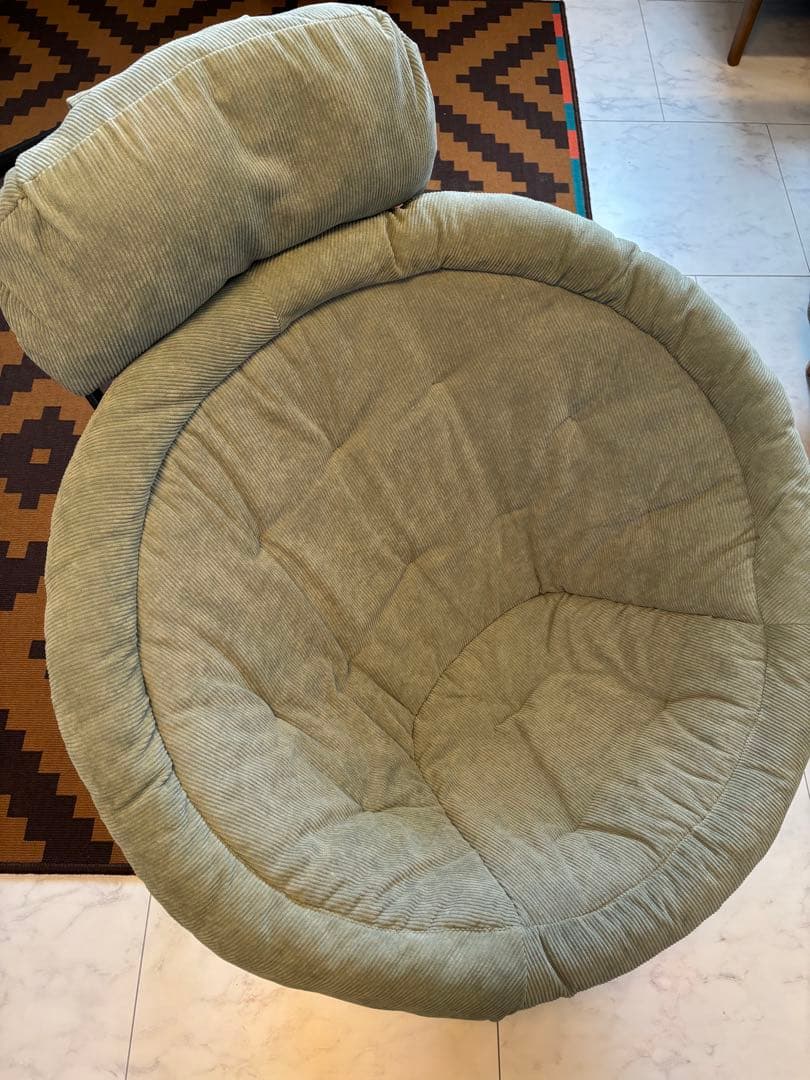 折り畳み リラックスラウンドチェア 1人掛け フォールディングチェア