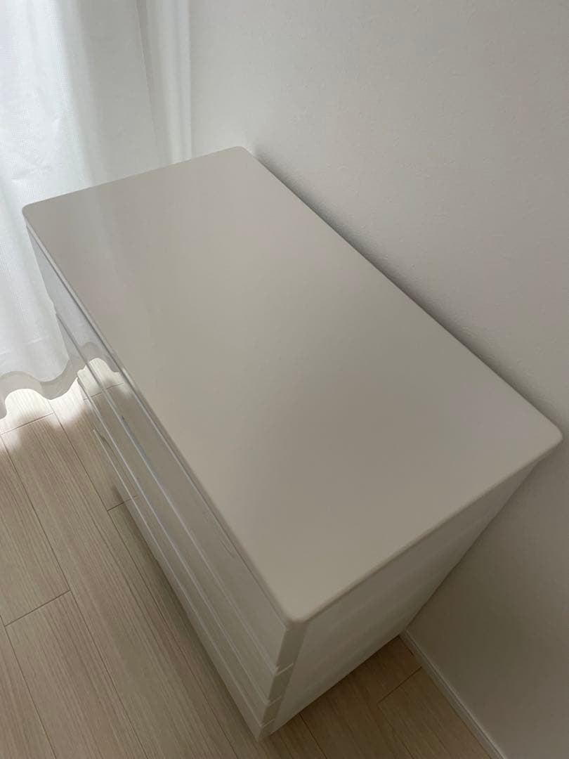 【送料込み】フィッツプレミアム ホワイト 幅75㎝ 4段 チェスト